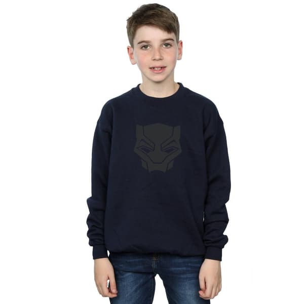 Marvel Boys Black Panther Black On Black Sweatshirt