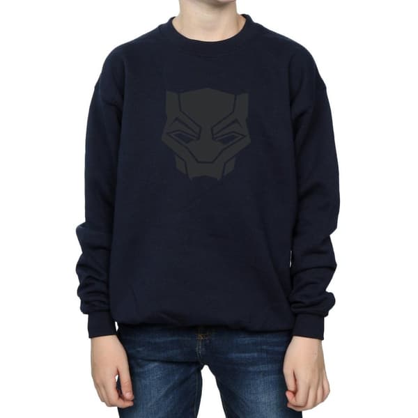 Marvel Boys Black Panther Black On Black Sweatshirt