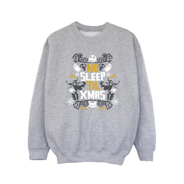 The Nightmare Before Christmas Sweatshirt "No Sleep Till Christmas" för flickor Sports Grey 5-6 Years