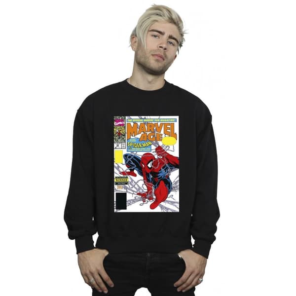 Marvel Mens Spider-Man Marvel Age Comic Cover Sweatshirt