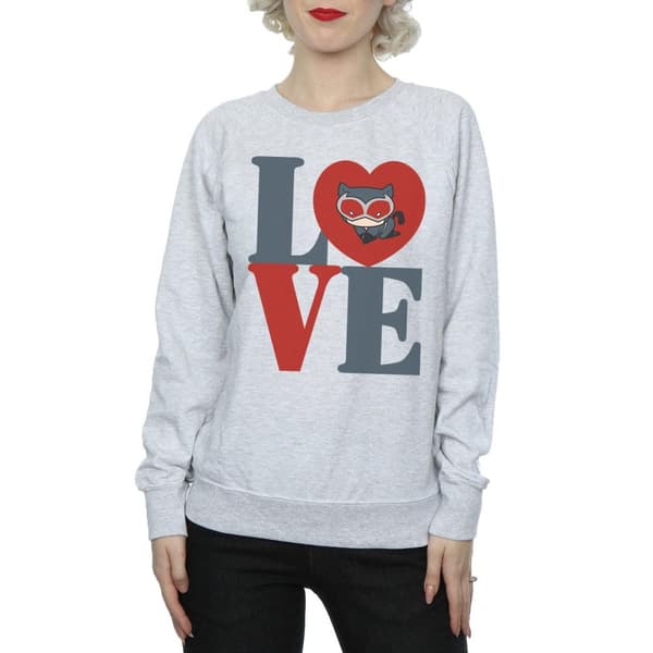 DC Comics Womens/Ladies Chibi Catwoman Love Sweatshirt