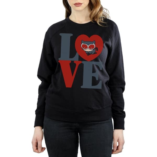 DC Comics Womens/Ladies Chibi Catwoman Love Sweatshirt