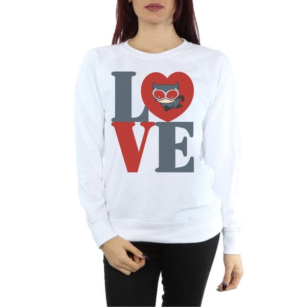 DC Comics Womens/Ladies Chibi Catwoman Love Sweatshirt