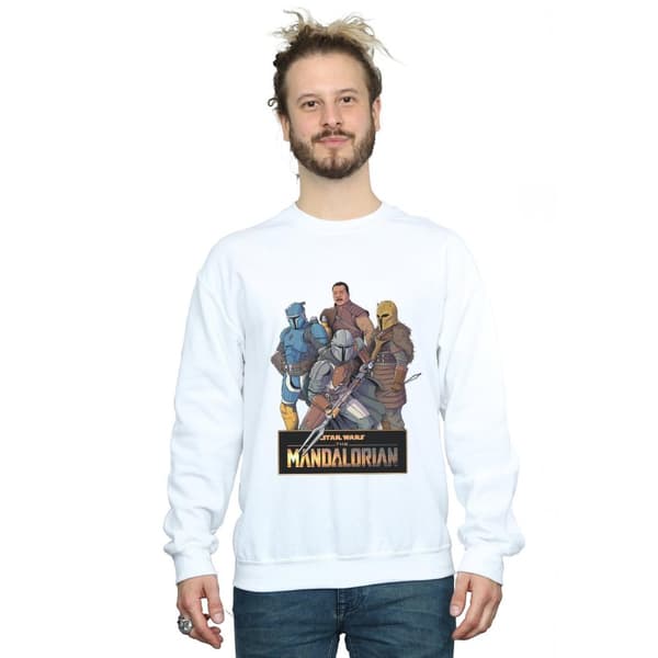 Star Wars Sweatshirt med collage av karaktärer från The Mandalorian