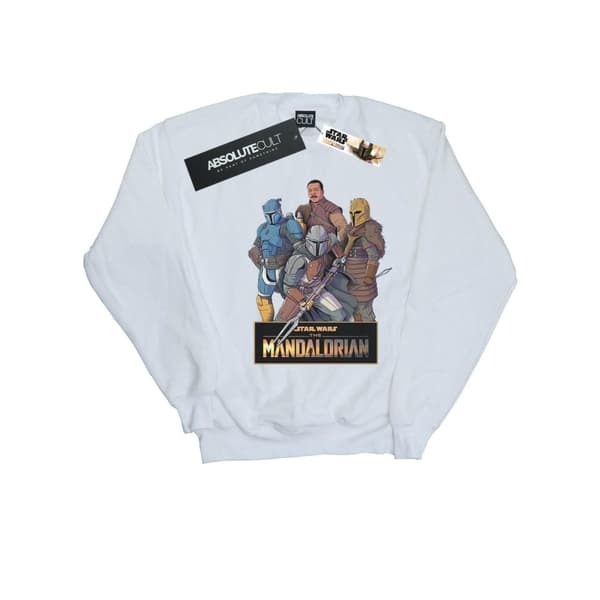 Star Wars Sweatshirt med collage av karaktärer från The Mandalorian