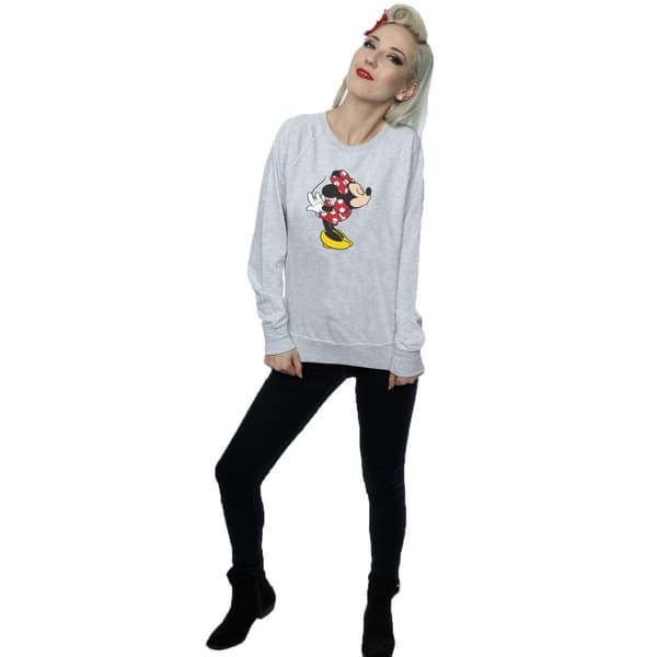 Disney Womens/Ladies Minnie Mouse Split Kiss Sweatshirt