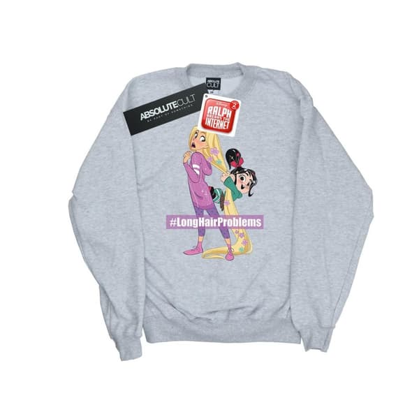 Disney Mens Wreck It Ralph Rapunzel And Vanellope Sweatshirt