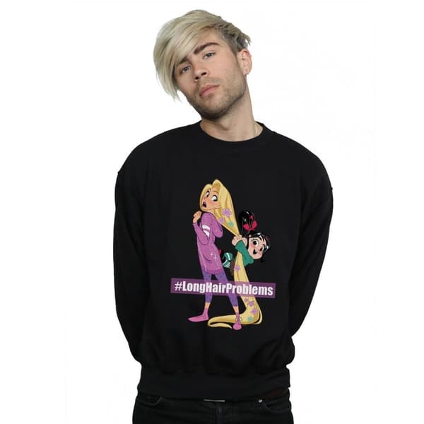 Disney Mens Wreck It Ralph Rapunzel And Vanellope Sweatshirt