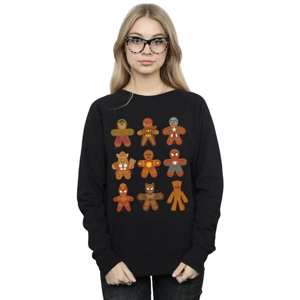 Marvel Sweatshirt med pepparkakor till Avengers julfirande - dam/dam