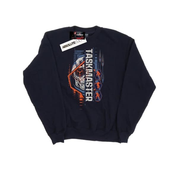 Marvel Boys Black Widow Movie Taskmaster Combat Recall Sweatshirt Navy Blue 5-6 Years