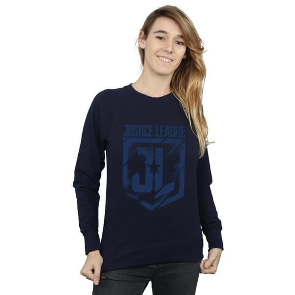 DC Comics Dam/Tjej - Justice League Movie Indigo - Sweatshirt med logotyp