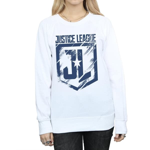 DC Comics Dam/Tjej - Justice League Movie Indigo - Sweatshirt med logotyp