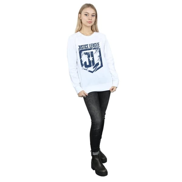 DC Comics Dam/Tjej - Justice League Movie Indigo - Sweatshirt med logotyp