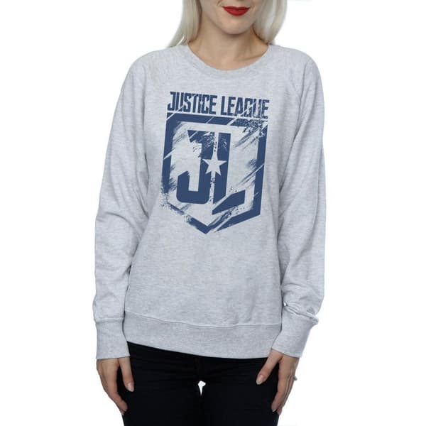 DC Comics Dam/Tjej - Justice League Movie Indigo - Sweatshirt med logotyp