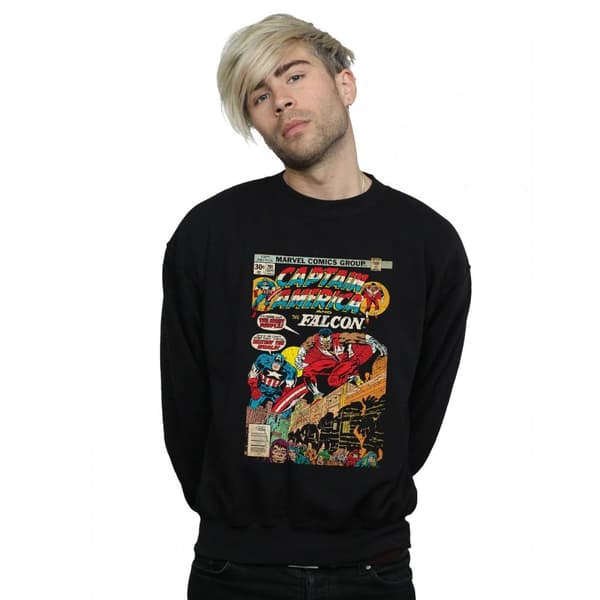 Marvel Sweatshirt med serieomslag av Captain America och Falcon