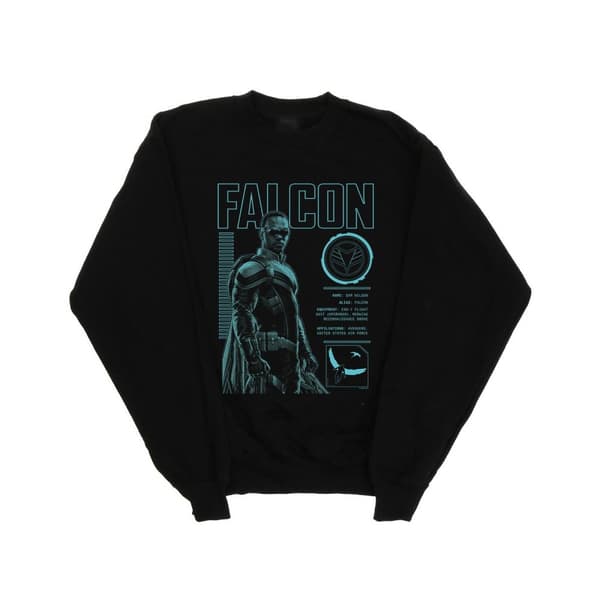Marvel Mens The Falcon And The Winter Soldier Falcon Bio Sweatshirt Black XXL