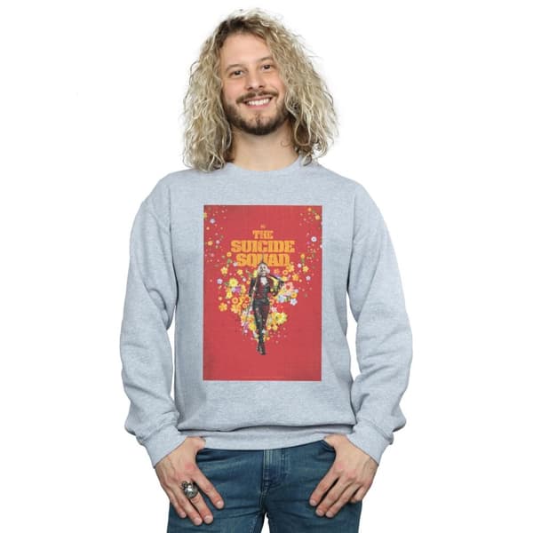 DC Comics Mens The Suicide Squad Harley Quinn Poster Sweatshirt