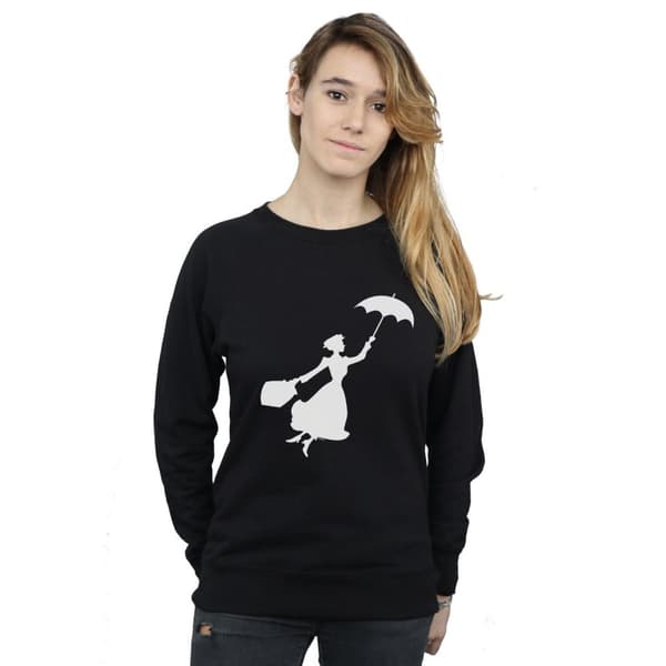 Disney Womens/Ladies Mary Poppins Flying Silhouette Sweatshirt