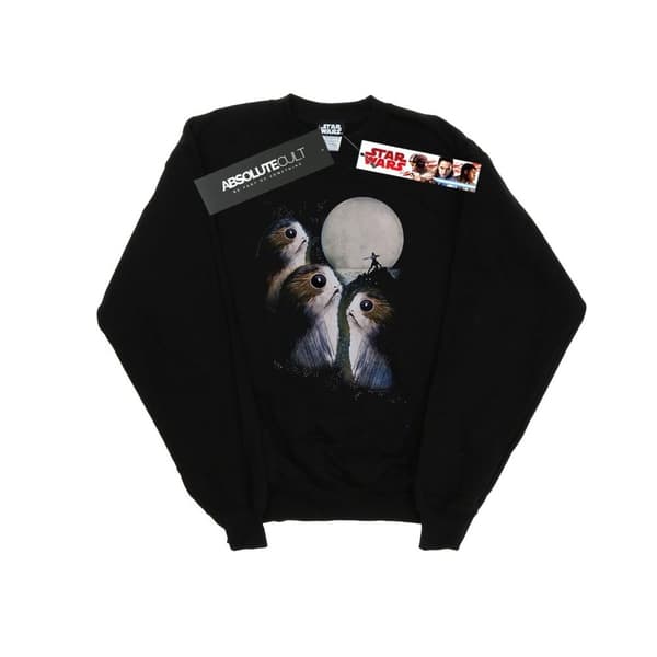 Star Wars Dam/Tjej The Last Jedi Porgs Sunset Sweatshirt Black M
