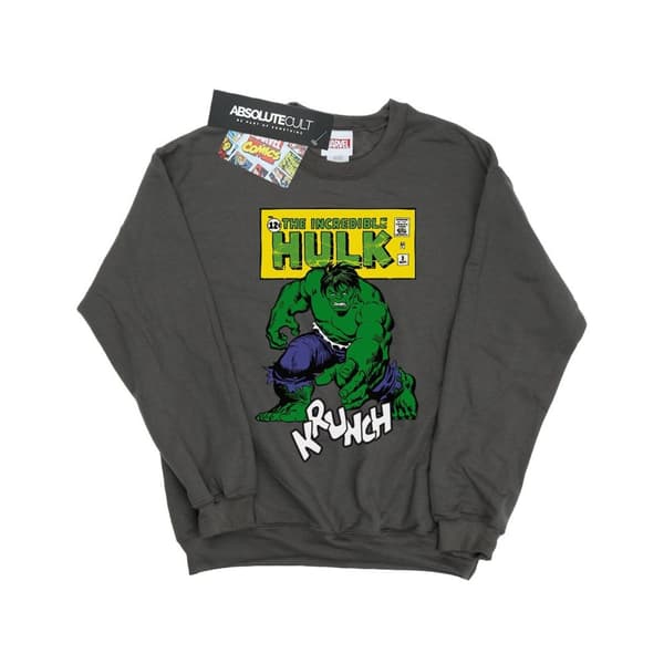 Marvel Mens Hulk Krunch Sweatshirt Charcoal S
