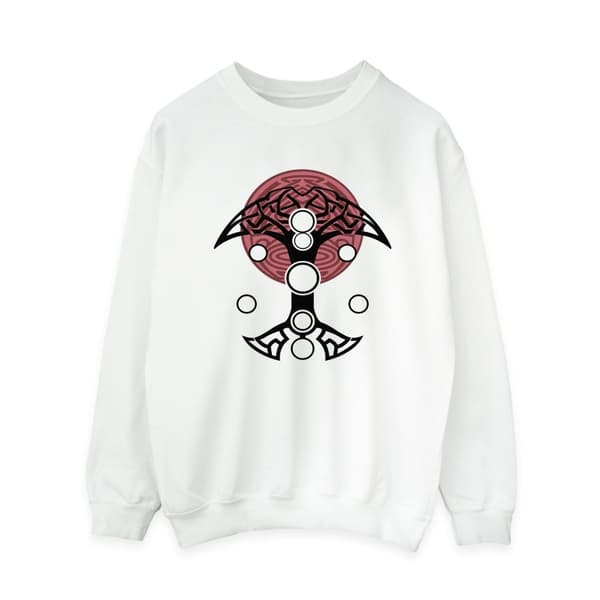 Marvel Womens/Ladies Thor Love And Thunder Circles Sweatshirt White M