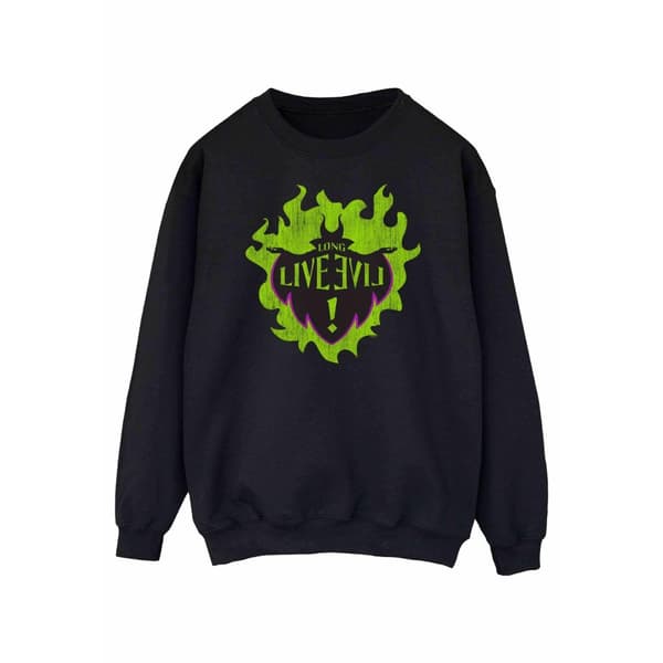 Disney Womens/Ladies The Descendants Maleficent Long Live Sweatshirt Black L