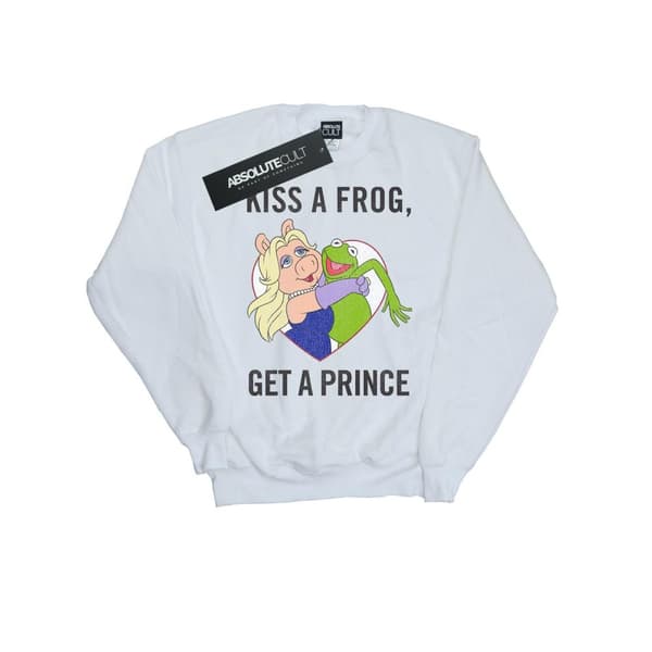 Disney Dam/Tjej Mupparna Kysser En Groda Sweatshirt