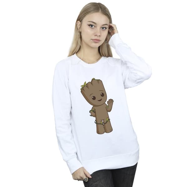 Marvel Womens/Ladies I Am Groot Cute Groot Sweatshirt
