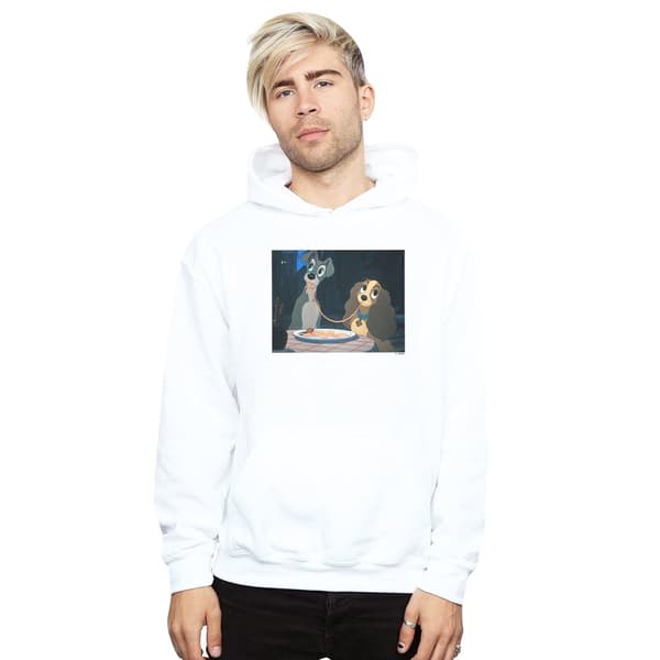 Disney Mens Lady And The Tramp Spaghetti Slurp Hoodie