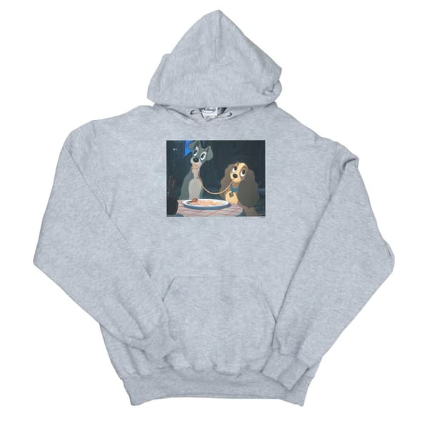 Disney Mens Lady And The Tramp Spaghetti Slurp Hoodie