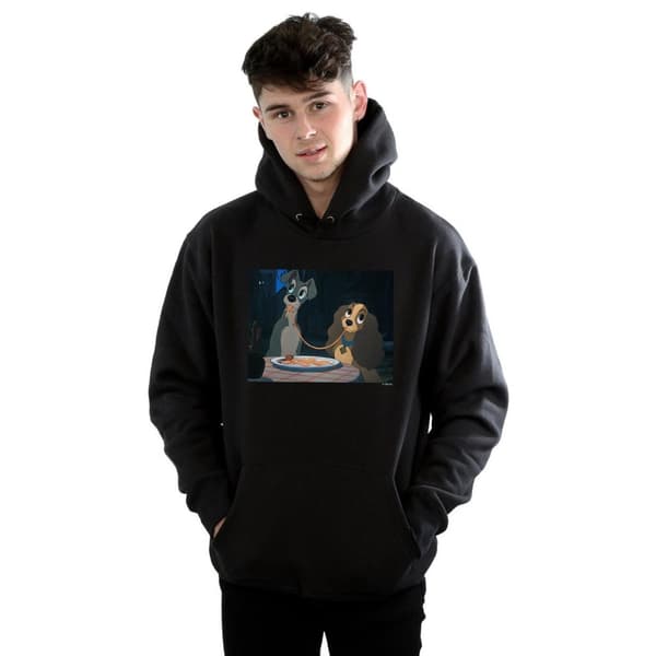 Disney Mens Lady And The Tramp Spaghetti Slurp Hoodie