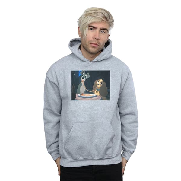 Disney Mens Lady And The Tramp Spaghetti Slurp Hoodie