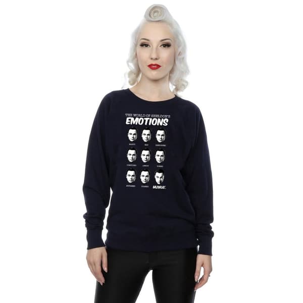 The Big Bang Theory Womens/Ladies Sheldon Emotions Sweatshirt