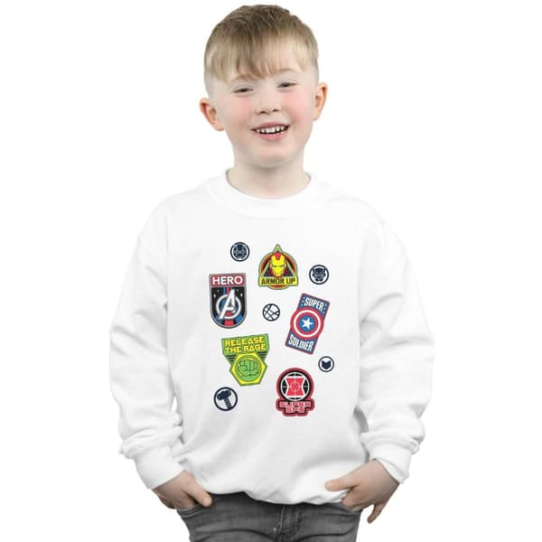 Marvel Boys Avengers Hero Badges Sweatshirt