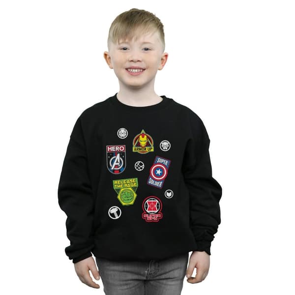 Marvel Boys Avengers Hero Badges Sweatshirt