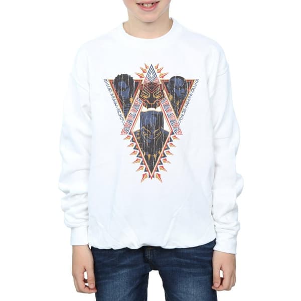 Marvel Boys Black Panther Tribal Heads Sweatshirt