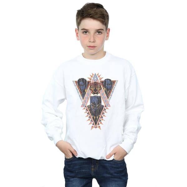 Marvel Boys Black Panther Tribal Heads Sweatshirt