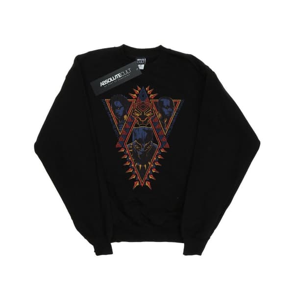 Marvel Boys Black Panther Tribal Heads Sweatshirt