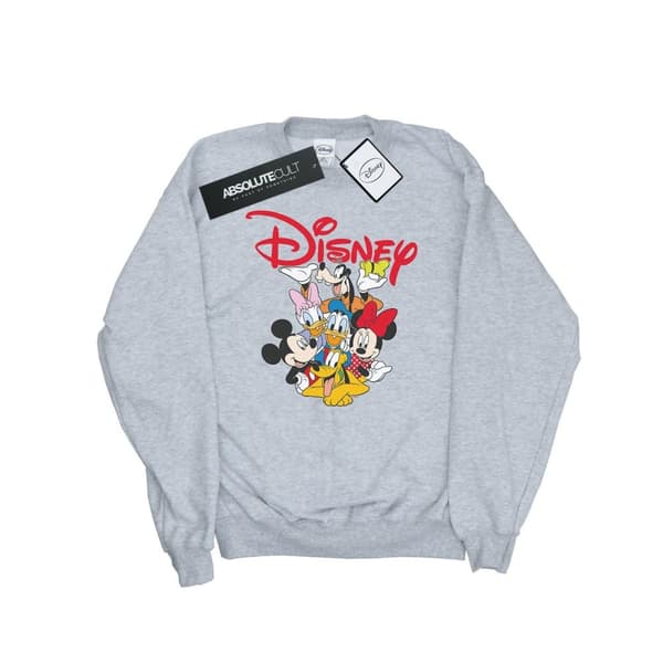 Disney Womens/Ladies Mickey Mouse Crew Sweatshirt Sports Grey S