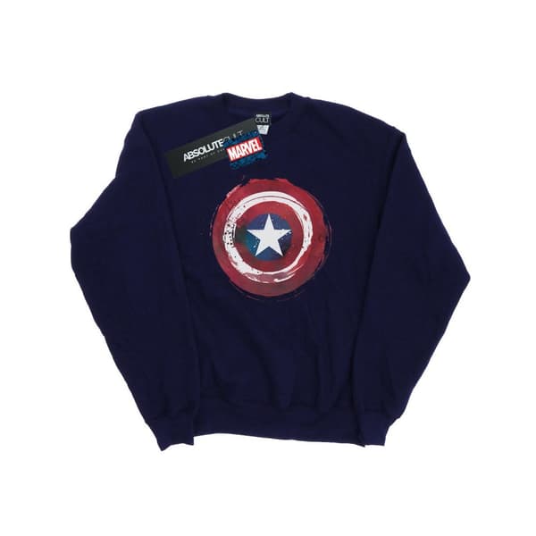 Marvel Mens Captain America Splatter Shield Sweatshirt