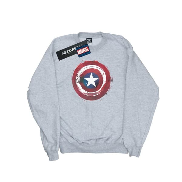 Marvel Mens Captain America Splatter Shield Sweatshirt