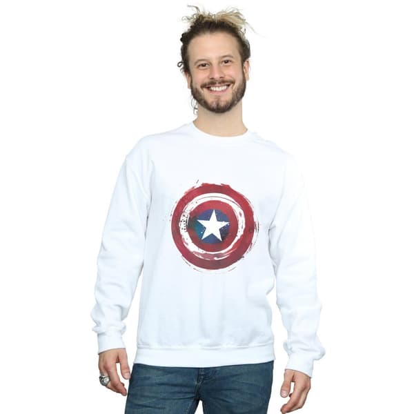 Marvel Mens Captain America Splatter Shield Sweatshirt