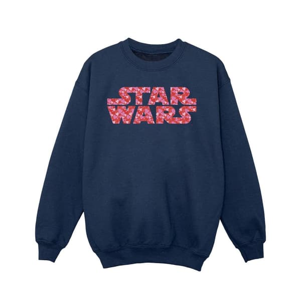 Star Wars Sweatshirt med hjärtlogotyp för flickor