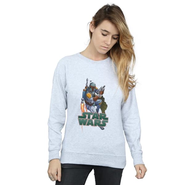 Star Wars Womens/Ladies Boba Fett Fired Up Sweatshirt