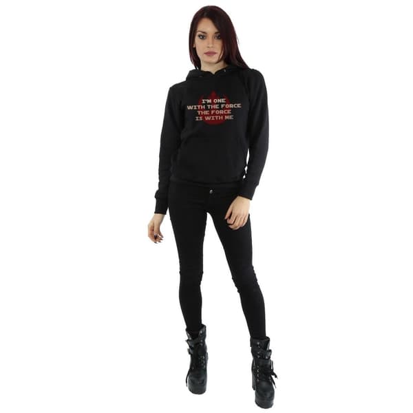Star Wars Womens/Ladies Rogue One I´m One With The Force Red Hoodie