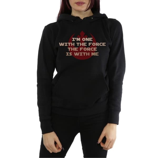 Star Wars Womens/Ladies Rogue One I´m One With The Force Red Hoodie