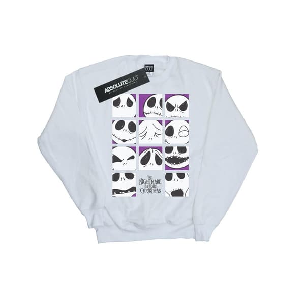 Disney Nightmare Before Christmas Jacks många ansikten Squares Sweatshirt för flickor