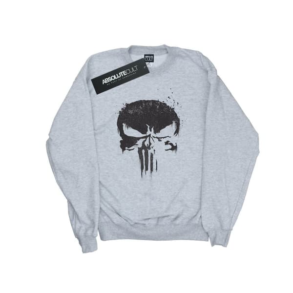Marvel Mens The Punisher TV Skull Logo Sweatshirt