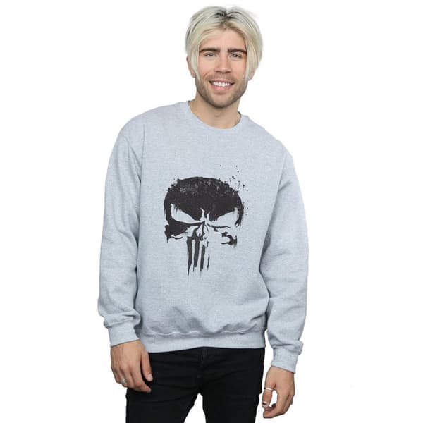 Marvel Mens The Punisher TV Skull Logo Sweatshirt
