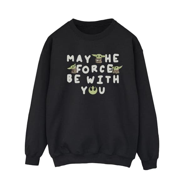 Star Wars Dam/Tjej The Mandalorian Grogu May The Force Be With You Sweatshirt